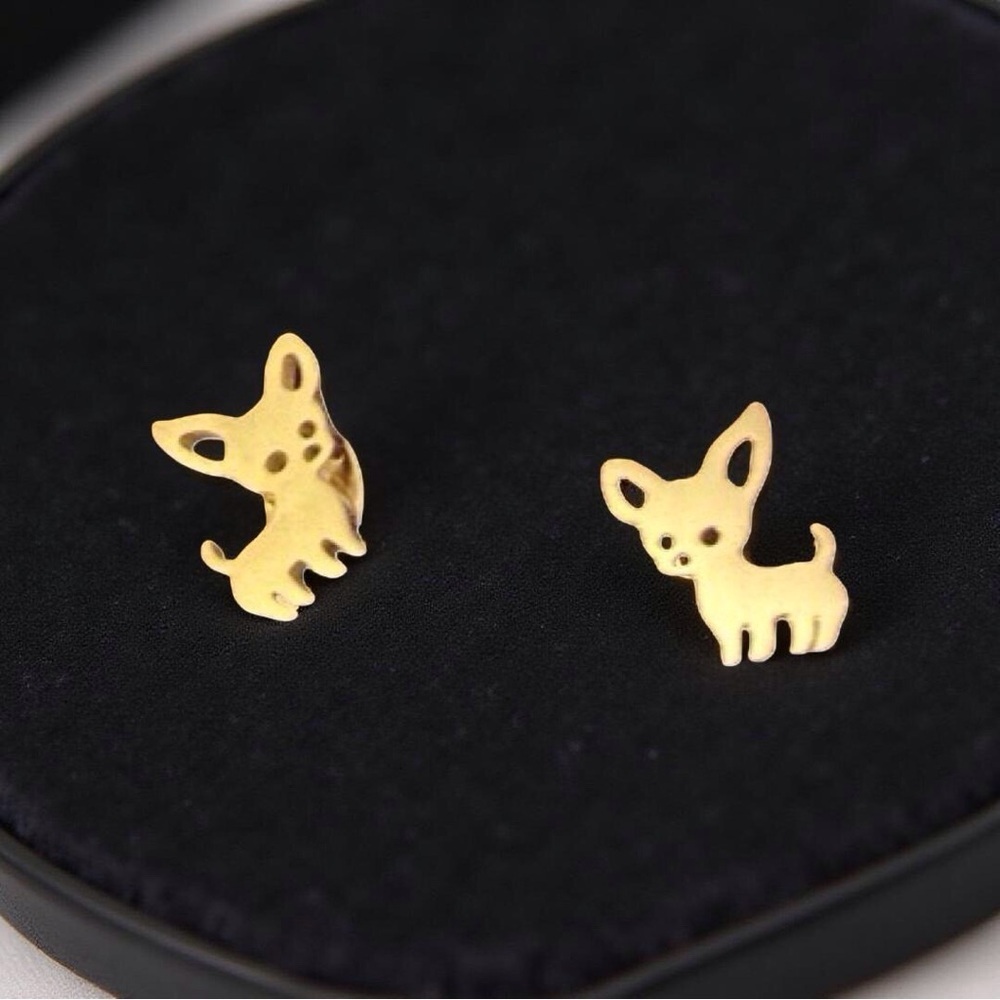 Boutique Chihuahua Earrings tiny. Bundle with an item over $15 and get for free